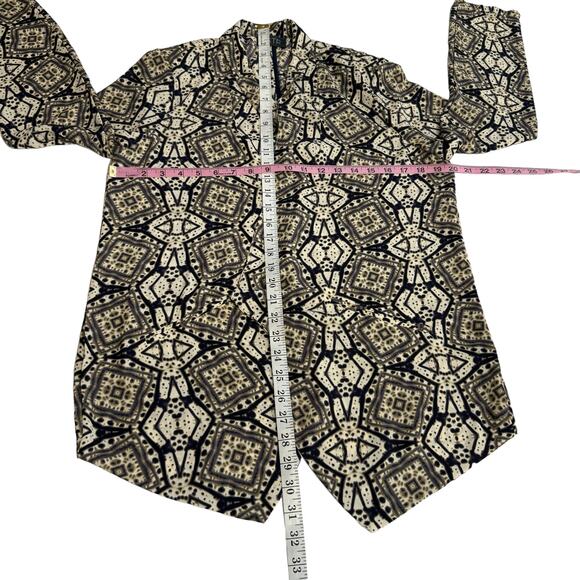 Women's ASTR Geometric Blazer Open Draped Front Long Sleeve Lightweight Jacket L - Picture 11 of 11